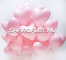 Облако шаров сердец 30см