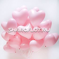 Облако шаров сердец 30см