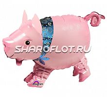 Ходячий шар Свинка 50см