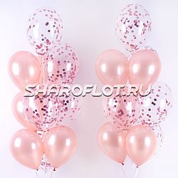 Фонтан в цветах розовое золото