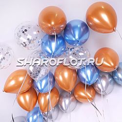 Сине-карамельные шарики 30см