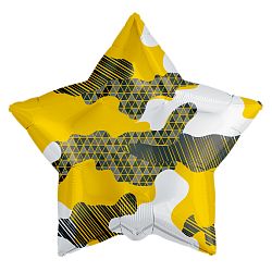 Шар Звезда Камуфляж Золото 45см