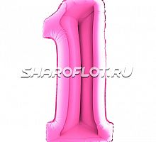 Шар Цифра 1 Розовая 85см