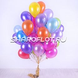 Облако шаров Асорти металлик 30см