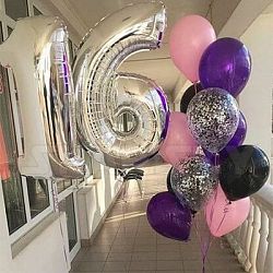 Композиция шаров с цифрой №123