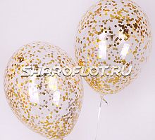 Шары с золотым конфетти квадраты