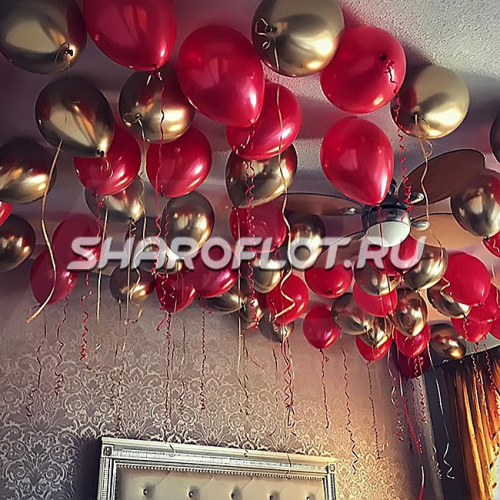 Шарики красные, золотые 30см