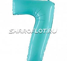 Шар Цифра 7 Голубая пастель 85см
