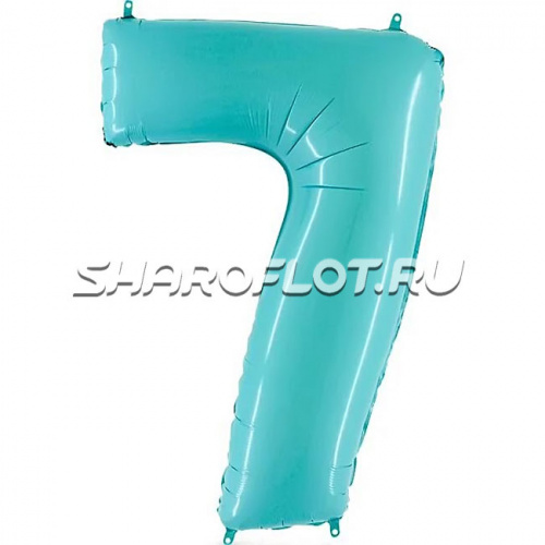 Шар Цифра 7 Голубая пастель 85см Шар Цифра 7 Голубая пастель 85см
