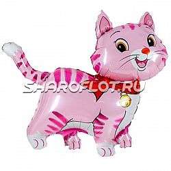 Шар Котенок Розовый 85см