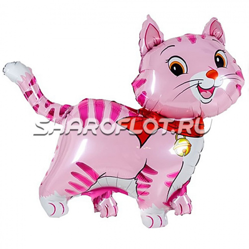 Шар Котенок Розовый 85см