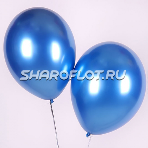 Шар Хром Синий люкс 30см
