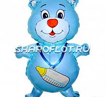 Шар Медвежонок няня мальчика 90см