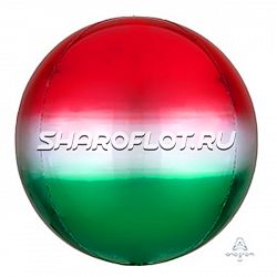 Шарик Сфера Омбре Красно-Зеленая