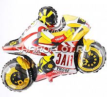 Шар Мотоцикл Спортивный (желтый) 70см