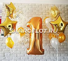 Композиция шаров с цифрой №004