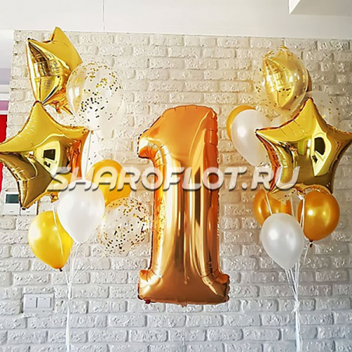 Композиция шаров с цифрой №004