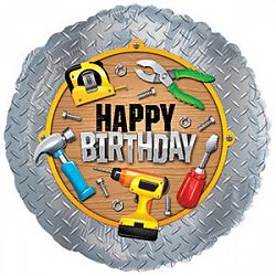 Шар круг «С днем рождения мастер»