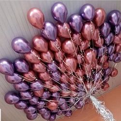 Шарики Розовые Фиолетовые Хром 30см