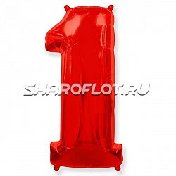 Шар Цифра 1 Красная 85см