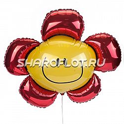Шар Цветочек (красный) 95см