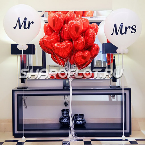 Оформление на свадьбу Mr and Mrs