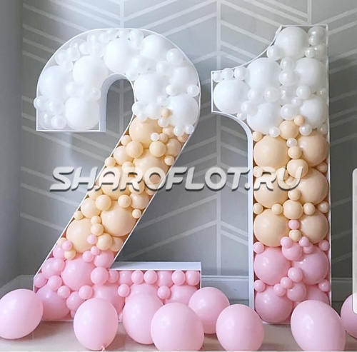 Цифры в стиле аэромозайка