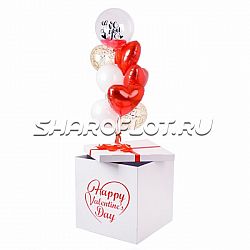 Коробка с шариками на 14 февраля