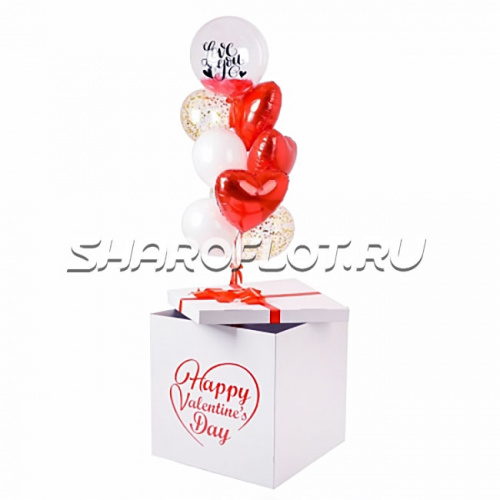 Коробка с шариками на 14 февраля