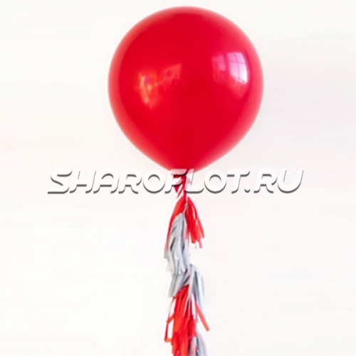 Большой шар с тассел гирляндой Красный