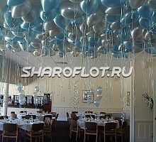 Шары серебряные, голубые 30см