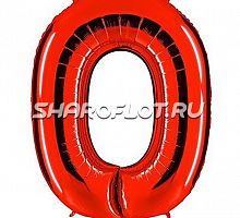 Шар Цифра 0 Красная  85см