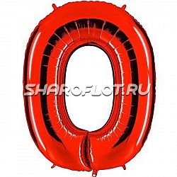 Шар Цифра 0 Красная  85см