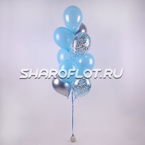 Фонтан в цвете голубой серебро