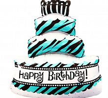 Шар торт со свечками 65см