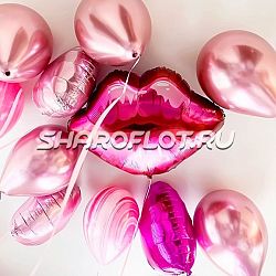 Оформление шарами для влюбленных