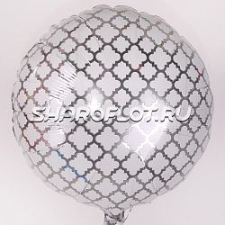 Круг Узоры Серебро 40см