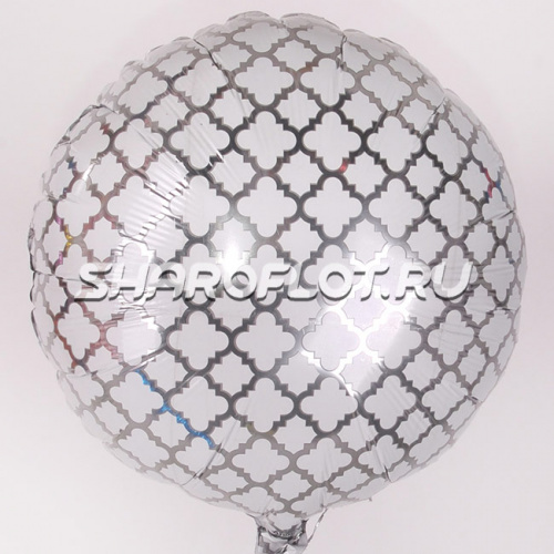 Круг Узоры Серебро 40см