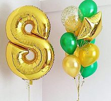 Композиция шаров с цифрой №021