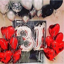 Композиция шаров с цифрой №100