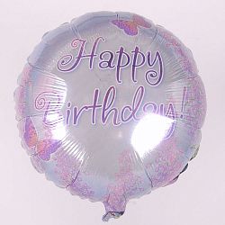 Лиловый Круг Happy Birthday 40см