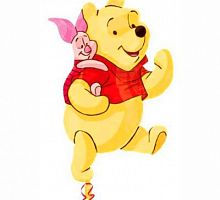 Шар Винни Пух спешит на праздник 55см