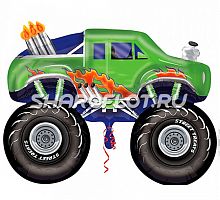 Шар Машина Бигфут с огнем 85см