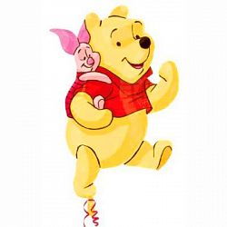 Шар Винни Пух спешит на праздник 55см