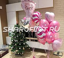 Букет шаров на встречу девочки «Конфетка»