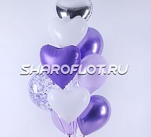 Фонтан в фиолетовых цветах