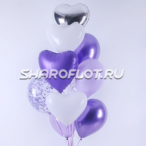 Фонтан в фиолетовых цветах