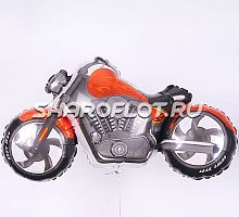 Шар Мотоцикл Чоппер оранжевый 105см