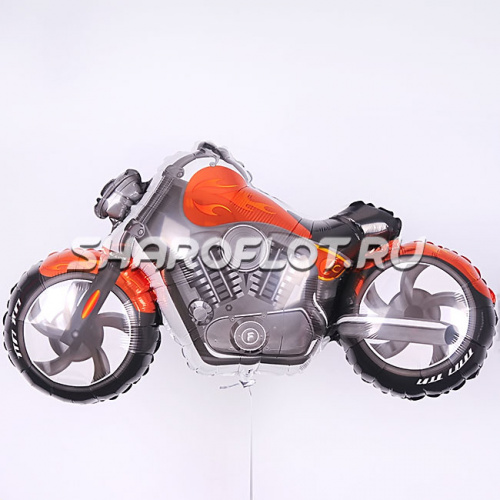 Шар Мотоцикл Чоппер оранжевый 105см