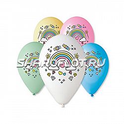 Шары Единорог (радуга), 30см